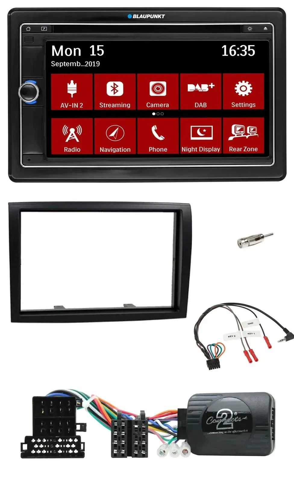 Blaupunkt 2DIN USB DAB Lenkrad Bluetooth TMC Navigation für Citroen Jumper 2008-