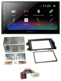 Автомагнитола Pioneer 2-DIN, USB, Bluetooth, DAB, MP3, для Fiat Sedici / Suzuki SX4 (с 2006)