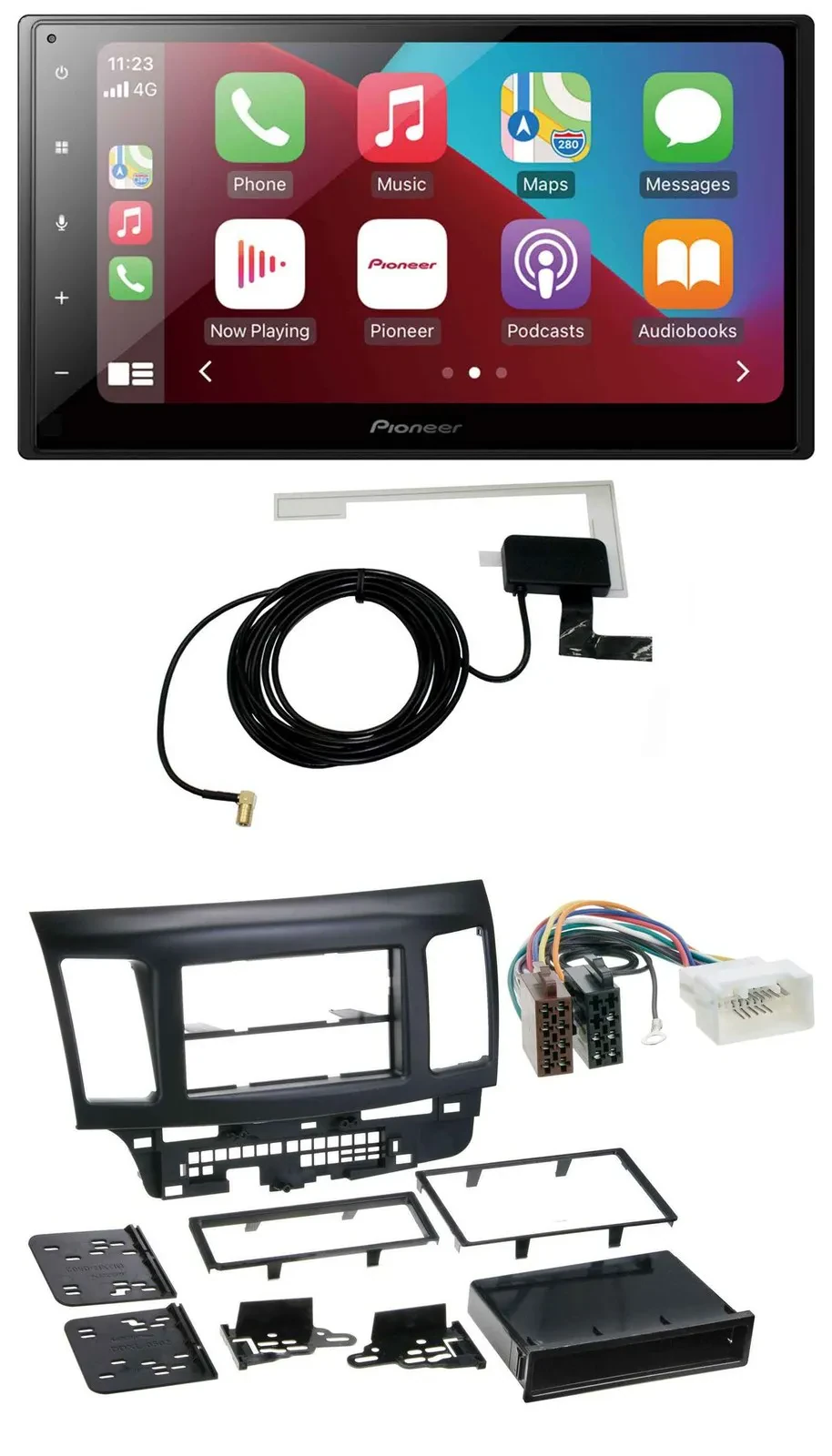 Автомагнитола для Mitsubishi Lancer/EVO (с 2008) Pioneer 2-DIN, USB, Bluetooth, DAB, MP3