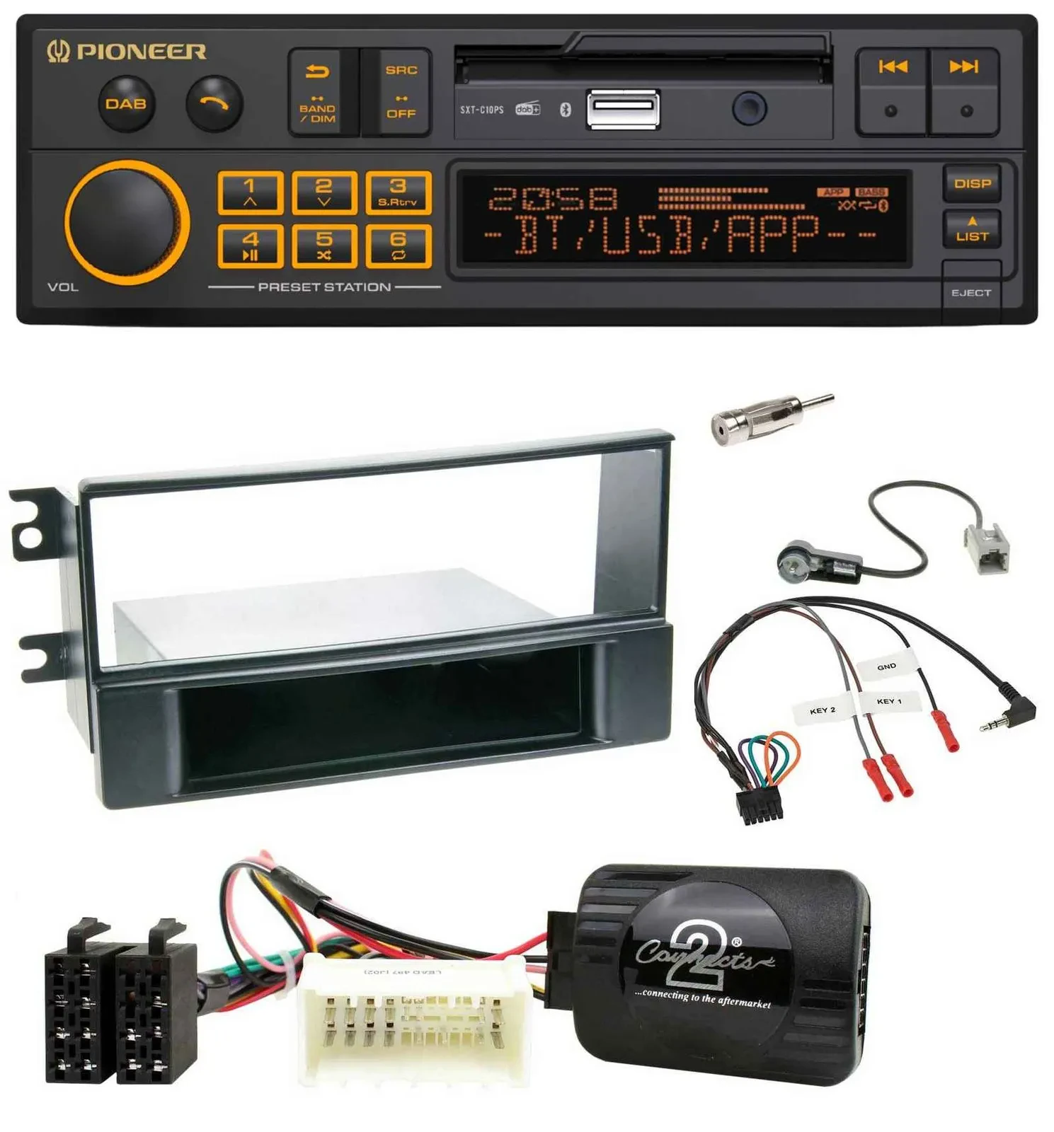 Pioneer DAB Lenkrad USB Bluetooth Autoradio für Kia Sportage II 2008-2010