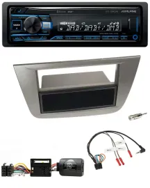 Автомагнитола для Seat Toledo/Altea (2004–2009) Alpine USB, Bluetooth, DAB, управление с руля, антрацит