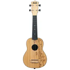 KALA Ukadelic UK-BAMBOO - Bamboo Top Soprano Ukulele, with Tote Bag