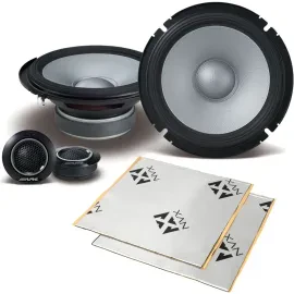 Alpine S2-S65C 160W RMS 6.5" Component Speaker with Sound Damping