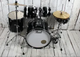 Pearl RS525SC/C Roadshow Drum Set 5 Piece Drum Kit with Cymbals Jet Black