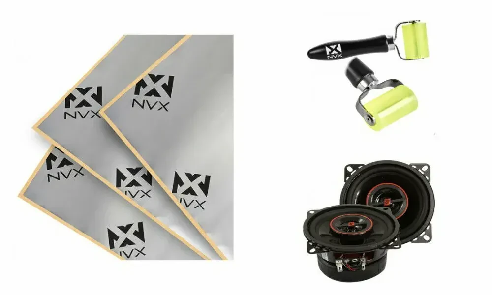 Автодинамики Cerwin-Vega H740 4" 2-полосные 80W (набор) с комплектом NVX для шумоизоляции и роликом