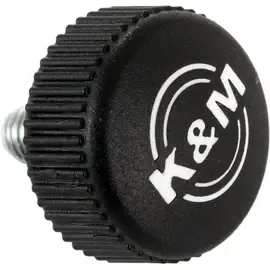 K&M Rändelschraube M6x16 klein schwarz m. Logo | Neu