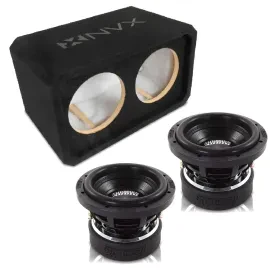 NVX NE82S Dual 8" Sealed 3/4" MDF Subwoofer Enclosure