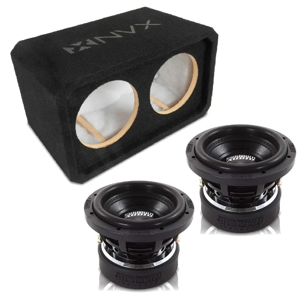 NVX NE82S Dual 8" Sealed 3/4" MDF Subwoofer Enclosure
