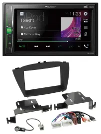 Pioneer 2DIN MP3 DAB USB Bluetooth Autoradio für Hyundai ix35 ab 13 AUX USB