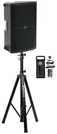 Mackie Thump215 15" 1400 Watt Powered DJ PA Speaker+Tripod Stand+Mic Thump 215