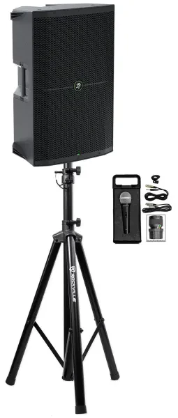 Mackie Thump215 15" 1400 Watt Powered DJ PA Speaker+Tripod Stand+Mic Thump 215