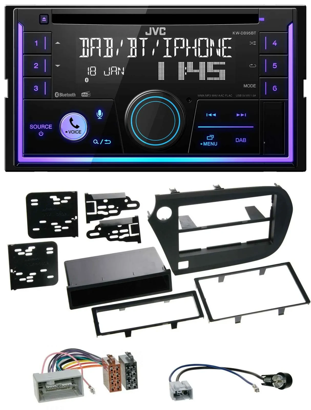 JVC MP3 USB 2DIN DAB Bluetooth CD Autoradio für Honda Insight ZE2 09-13