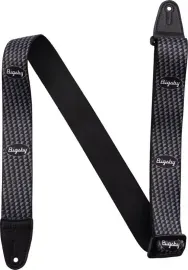 Bigsby Hounds Tooth Adjustable Guitar Strap, Black, 2" 180-2726-004