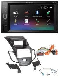 Pioneer DAB MP3 2DIN Bluetooth USB Autoradio für Ford Fiesta 08-10 Display schwa