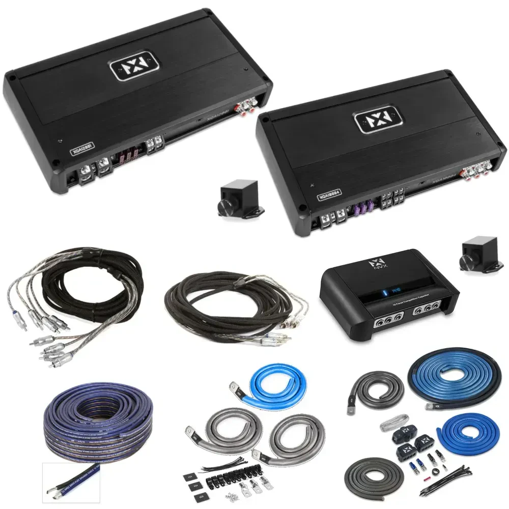 Усилители мощности NVX 4-Channel + 600W Mono (набор, 2 шт.) с конденсатором и набором для апгрейда