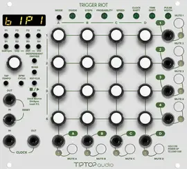 Модульный студийный синтезатор Tiptop Audio Trigger Riot Sequencer Eurorack Module, White