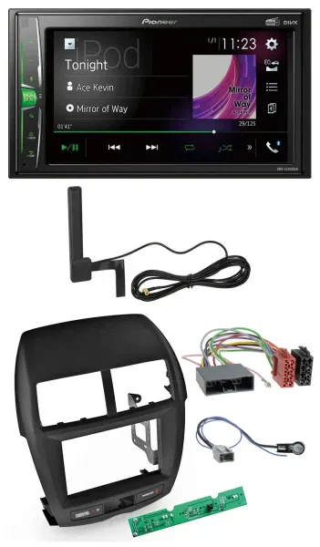 Pioneer MP3 DAB AUX 2DIN Bluetooth Autoradio für Mitsubishi ASX 2010-2014