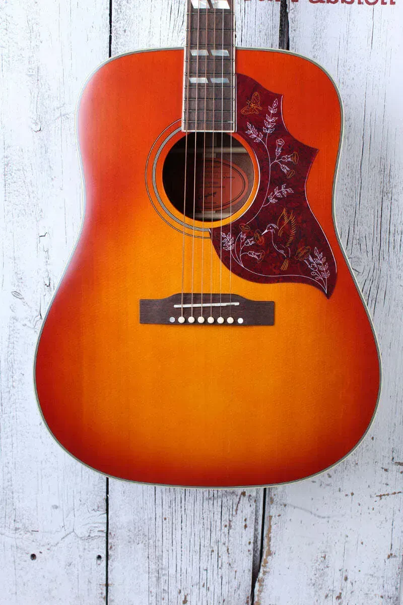 Epiphone Hummingbird Dreadnought Acoustic Electric Guitar Aged Cherry Sunburst