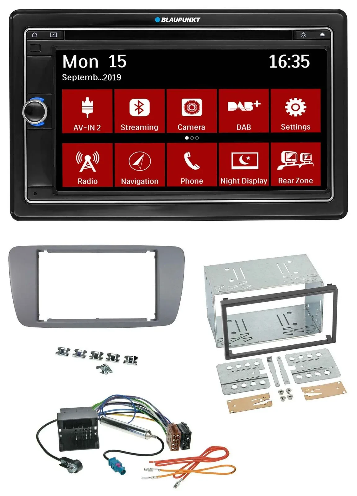 Blaupunkt Bluetooth DAB 2DIN USB DVD MP3 Autoradio für Seat Ibiza ab 08 conemara