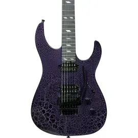 Legator Ninja 6String Floyd Rose Pro Series Electric Guitar Purple Crackle