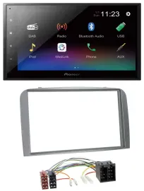 Pioneer USB Bluetooth DAB 2DIN MP3 Autoradio für Alfa Romeo 147 GT 00-10 silber