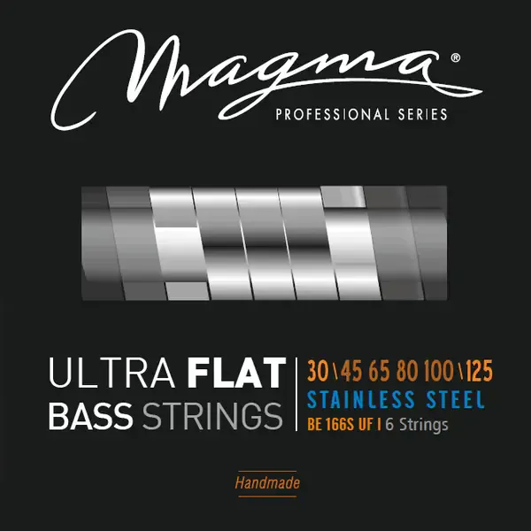 Струны для 6-струнной бас-гитары с плоской обмоткой 30-125 Magma Strings BE166SUF