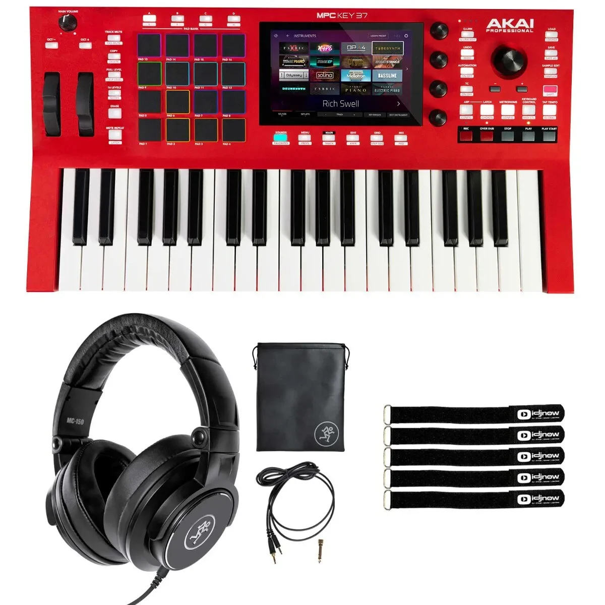 Akai Professional MPC KEY 37 MPC Music Recording Production Keyboard w Headph...