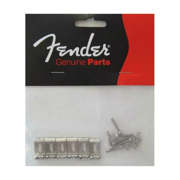 Седло бриджа для электрогитары Fender Bridge Saddle for Stratocaster and Telecaster Guitars, 6 Pack, Nickel