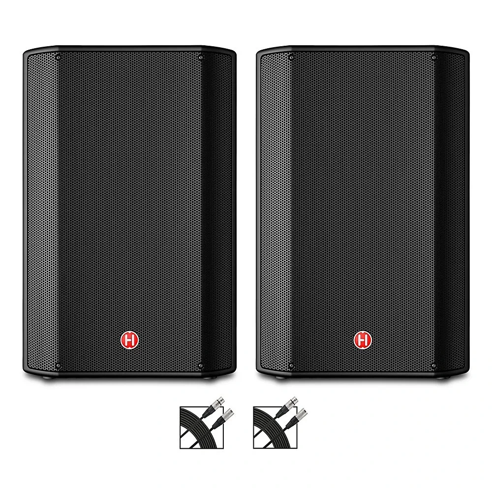 Harbinger VARI V1115 15" Powered Speakers Pair With Cables