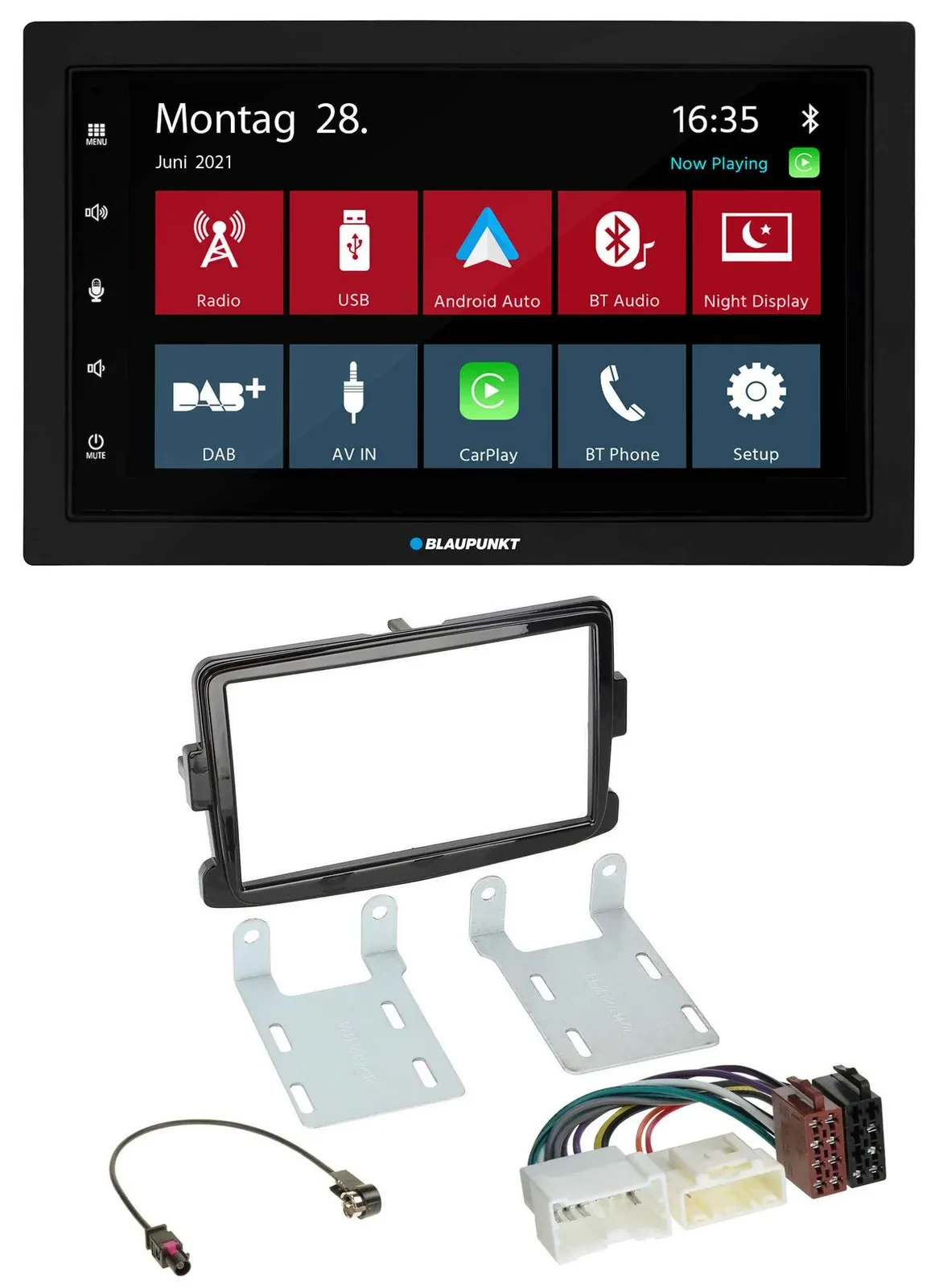 Blaupunkt MP3 Bluetooth DAB 2DIN USB Autoradio für Dacia Sandero Renault Traffic