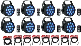 Светодиодный прибор Rockville RockPAR TRI LED RGB с аксессуарами (8 штук)