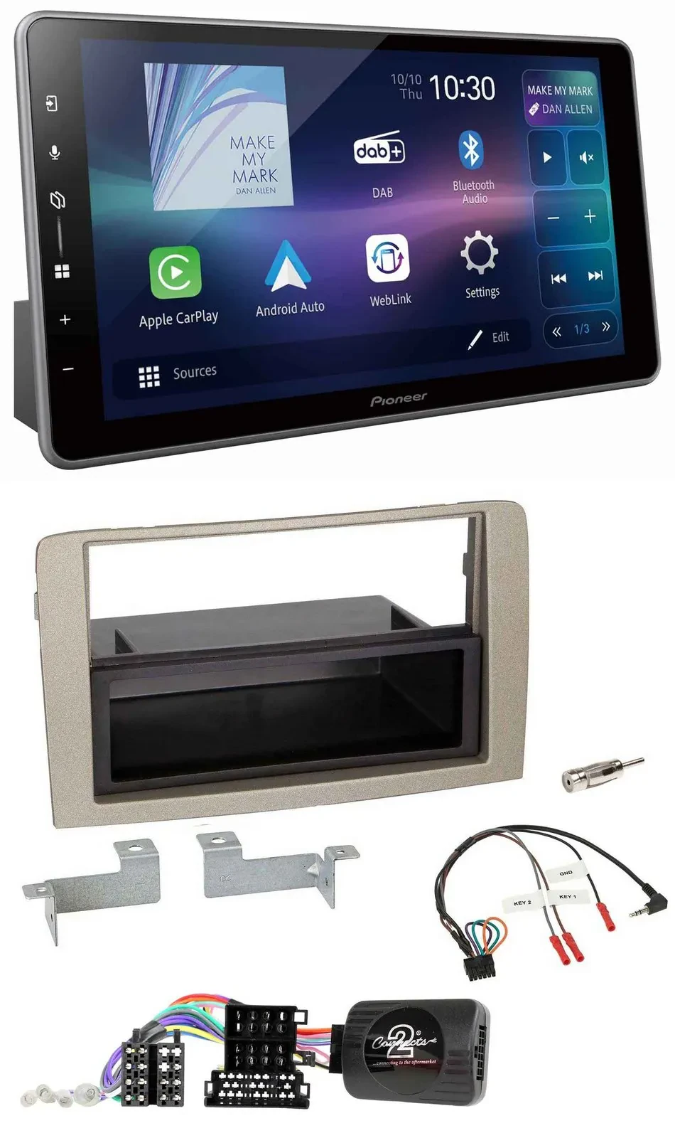 Pioneer Bluetooth USB DAB Lenkrad Autoradio für Lancia Musa 2004-2012