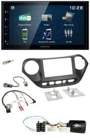 Kenwood 2DIN Bluetooth Lenkrad USB DAB Autoradio für Hyundai i10 ab 2014