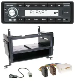 Автомагнитола для Hyundai Santa Fe (2007–2012) Continental 1DIN, MP3, USB, AUX, DAB