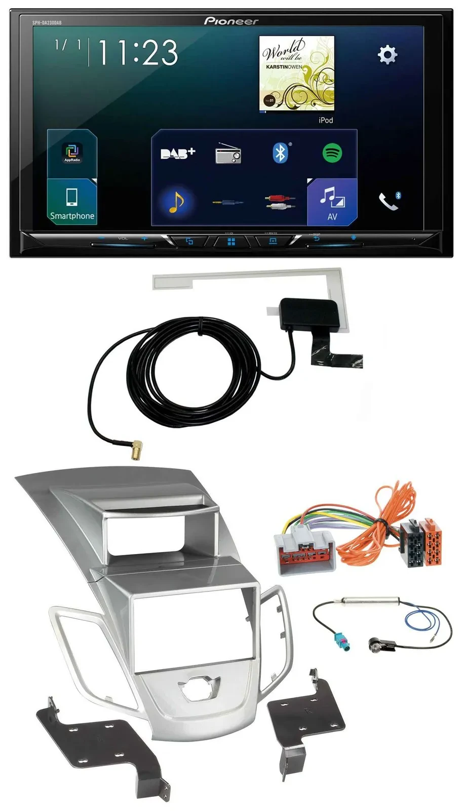 Pioneer 2DIN DAB USB MP3 Bluetooth Autoradio für Ford Fiesta 2008-2010 Display s