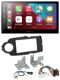 Pioneer USB MP3 DAB 2DIN Bluetooth Autoradio für Toyota Yaris 11-20 schwarz