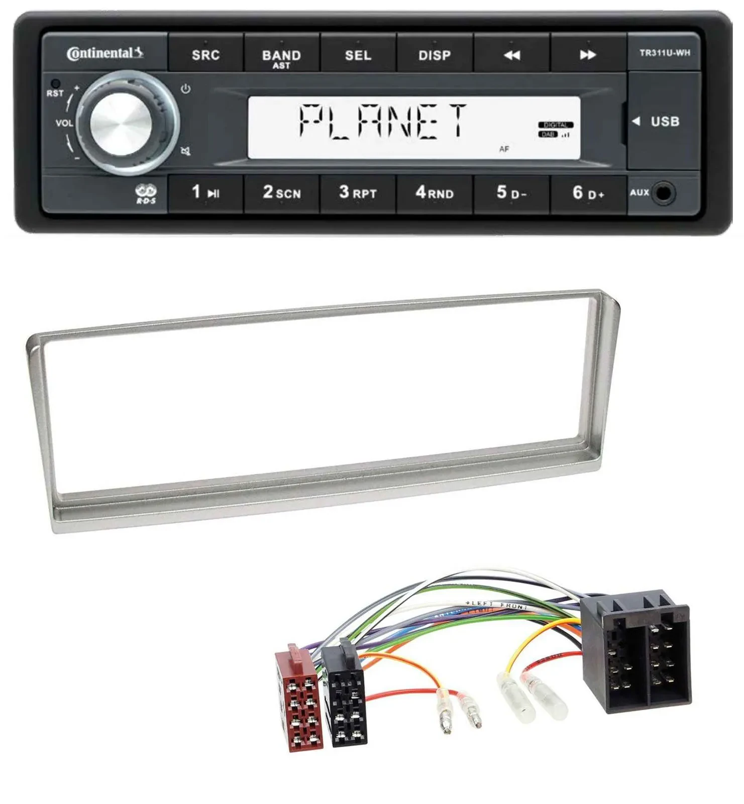 Continental USB MP3 AUX 1DIN Autoradio für Alfa Romeo 156 (2001-2003)