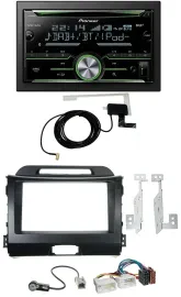 Автомагнитола для Kia Sportage (2010–2015) Pioneer 2-DIN CD/USB/MP3, Bluetooth, DAB, черный