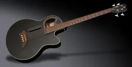 ROCKBASS Alien Deluxe Hybrid Thinline, 4-String - Solid Black Satin "B-Stock"