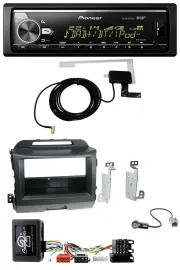 Автомагнитола для Kia Sportage 3 (2010–2015) Pioneer Bluetooth, DAB, USB, навигация, черный