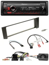 Pioneer Lenkrad USB DAB Bluetooth Autoradio für Audi A4 00-09 ISO Fakra teilakti