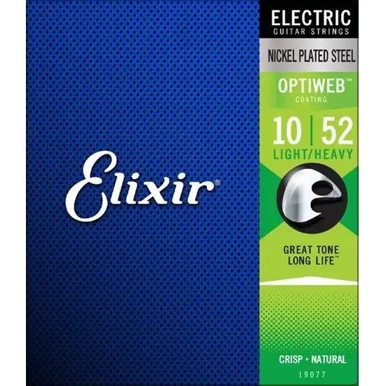 Струны для электрогитары Elixir 19077 OptiWeb Light/ Heavy 10-52