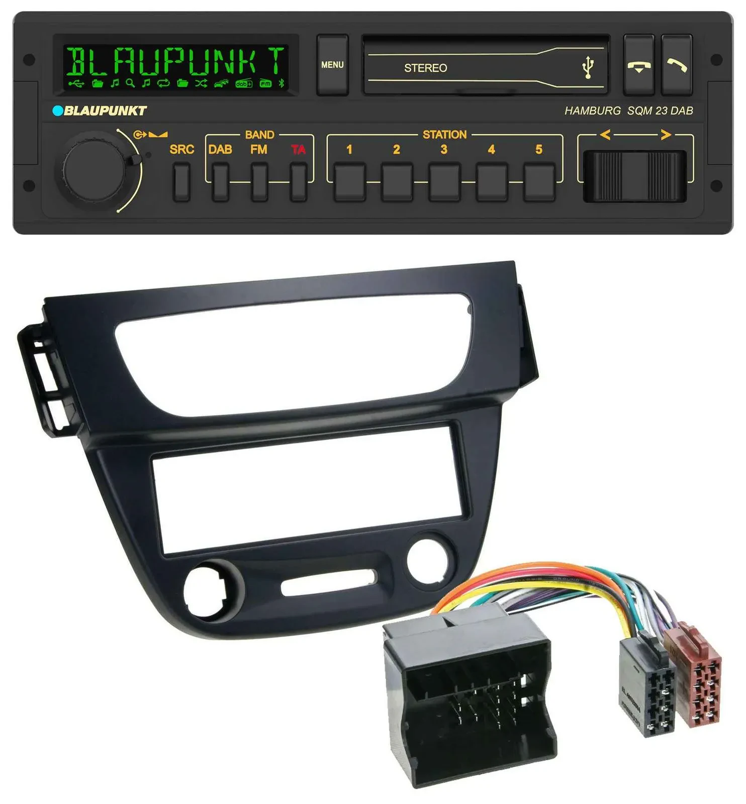 Blaupunkt USB DAB Bluetooth MP3 Autoradio für Renault Megane 3 09-14 Quadlock sc