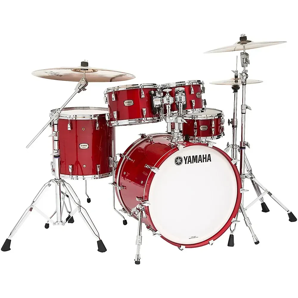 Yamaha Absolute Hybrid Maple 4-Piece Shell Pack With 22" Bass Drum Red Autumn