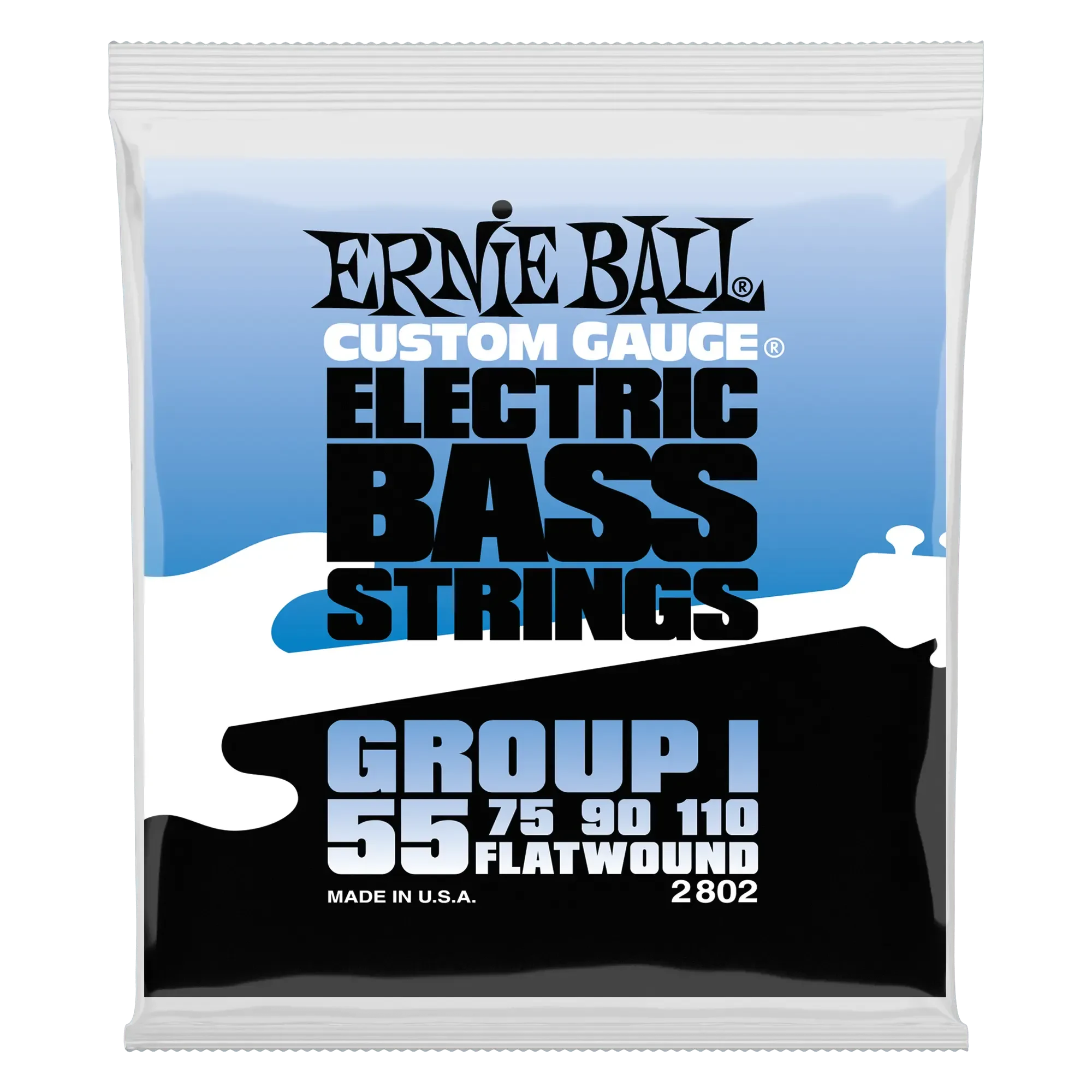 Струны для бас-гитары Ernie Ball 2802 Flat Wound Bass Group I 55-110