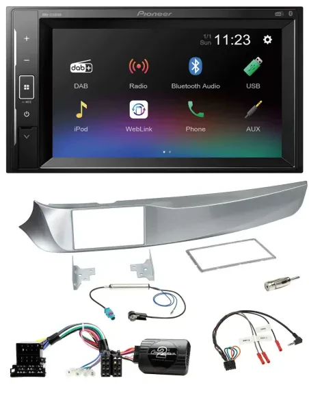 Pioneer DAB Lenkrad 2DIN Bluetooth USB Autoradio für Alfa Giulietta 2010-2014 94