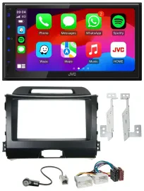 JVC Bluetooth 2DIN MP3 DAB USB Autoradio für Kia Sportage 3 10-15 SL schwarz