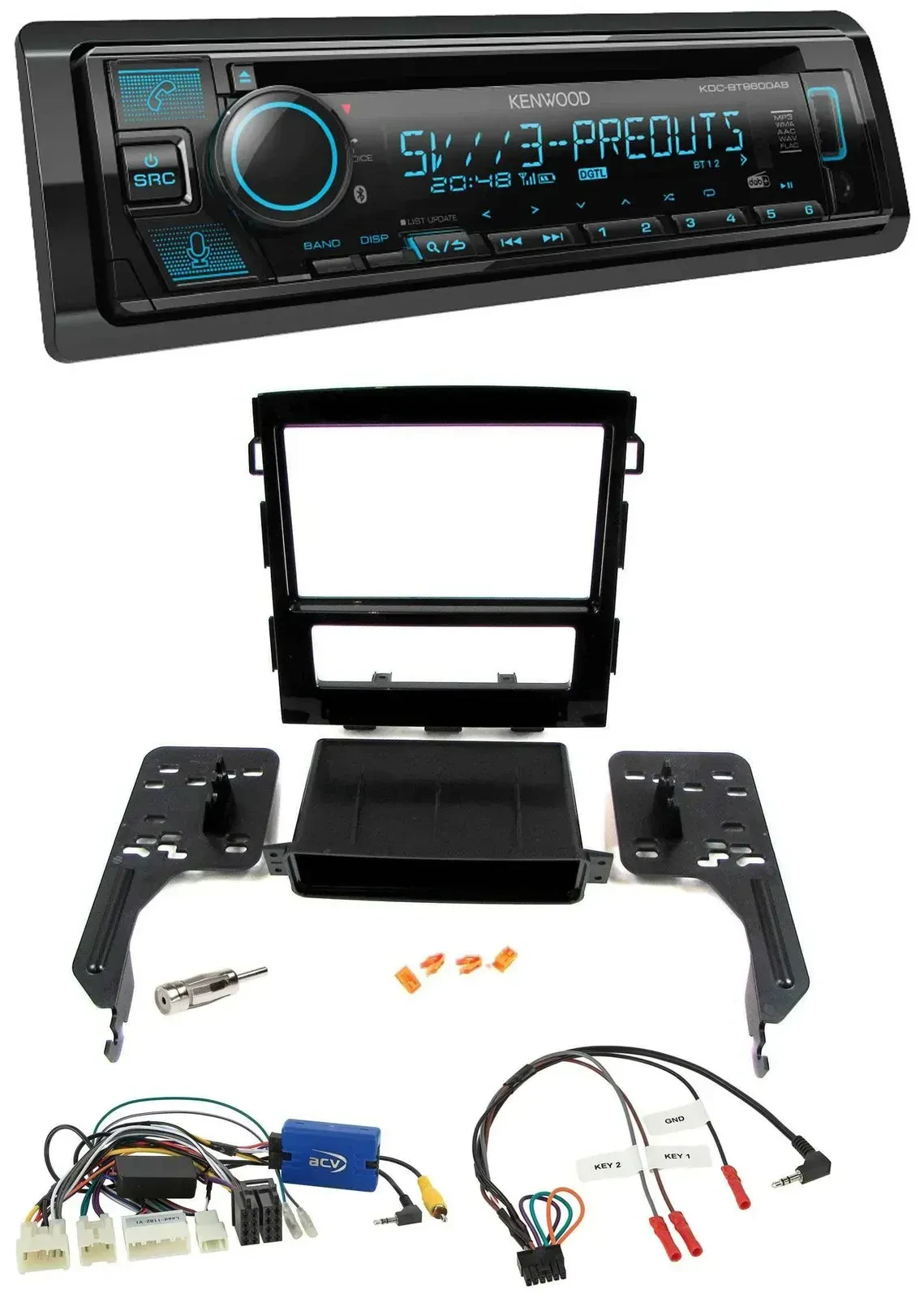 Автомагнитола Kenwood Bluetooth, USB, CD, DAB для Subaru Impreza (с 2018), поддержка управления на руле