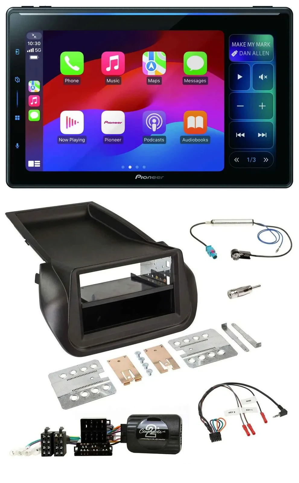 Pioneer Bluetooth DAB Lenkrad USB Autoradio für Citroen Nemo Peugeot Bipper ab 2