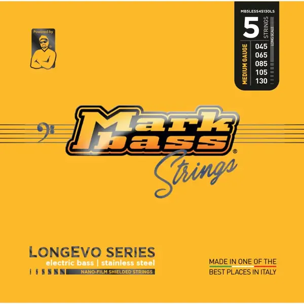 Струны для бас-гитары Markbass Longevo Series Nano-Film Stainless Steel 45-130